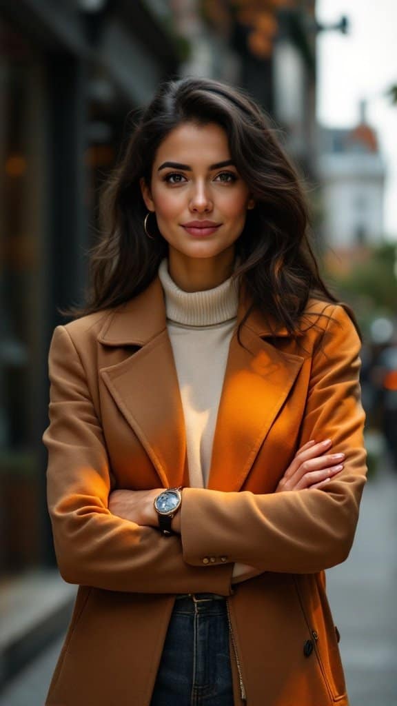 A confident woman with arms crossed, symbolizing empowerment and setting boundaries.